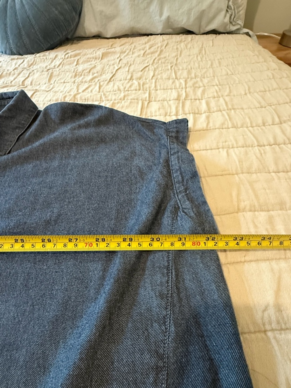 Eileen Fisher Denim Button-Front Relaxed Shirt Dress - Picture 4 of 4